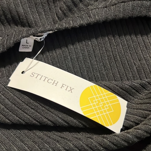 Love, Glam Girl large Jayme brushed tie front pullover black long sleeve stitch - Picture 9 of 11